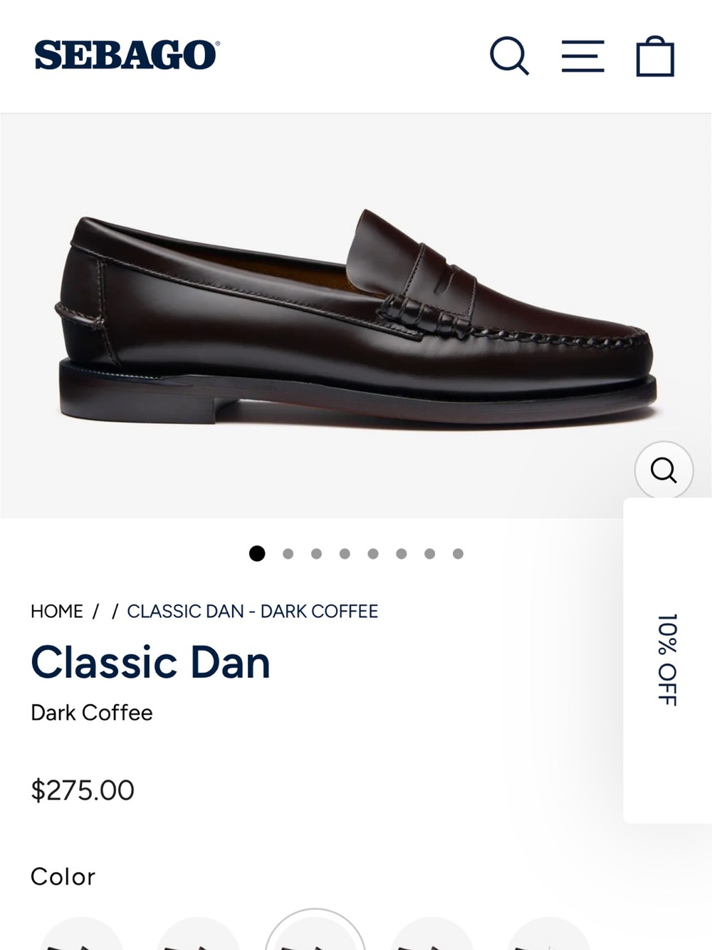 Sebago Classic Dan Penny Loafers - Dark Brown